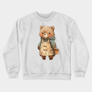 Cute Bear Cartoon Adventurer Adorable Kawaii Animal Crewneck Sweatshirt